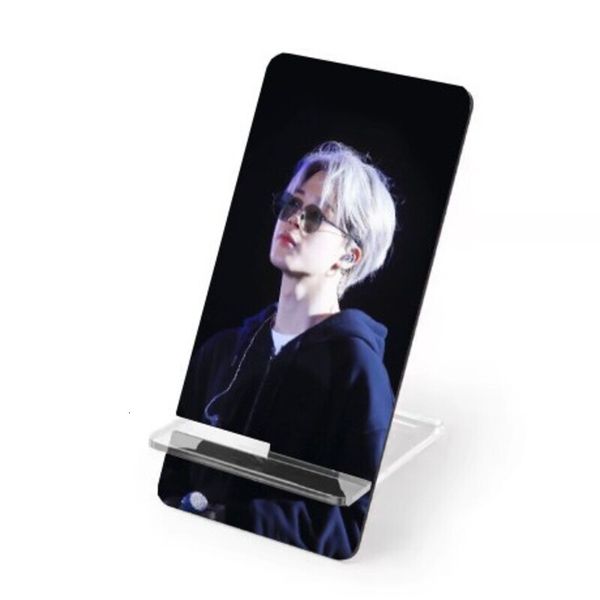 Kpop BTS Phone Stand Btsmerch Bt21 Jimin Portrait Acrylic Desktop Table Mobile Holder Bangtan Boys Photo Print Stand Smartphone Support Travel Phone Stand
