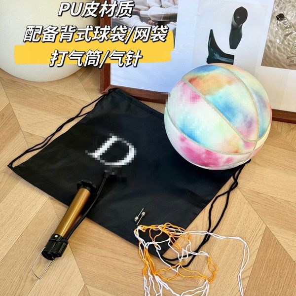 Rubber Basketball Indoor and Outdoor Wear-resistant Adult Size 7 Sporting Goods with Storage Bag Pump