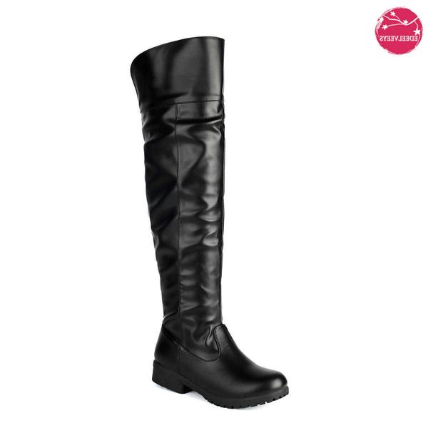 Women Knight Boots Leather Warrior Cosplay Costume Pirate Shoes Knee High Footwear Halloween Booties Plus Size 34-51 D260917