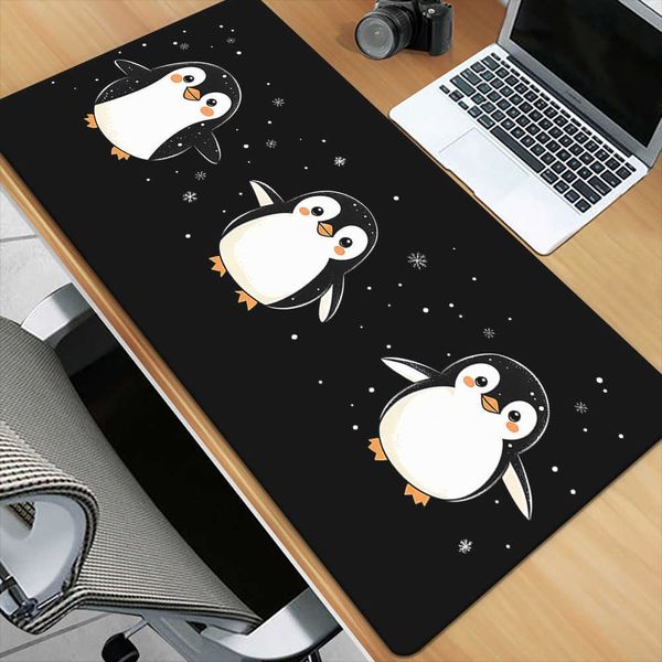 Pads Wrist Mouse Rests Brand Simple Penguin Mouse Pad Iron Art Gaming Mat Anti Slip Rubber Office Desk Mat For Laptop PC Keyboard AccessoriesT260918