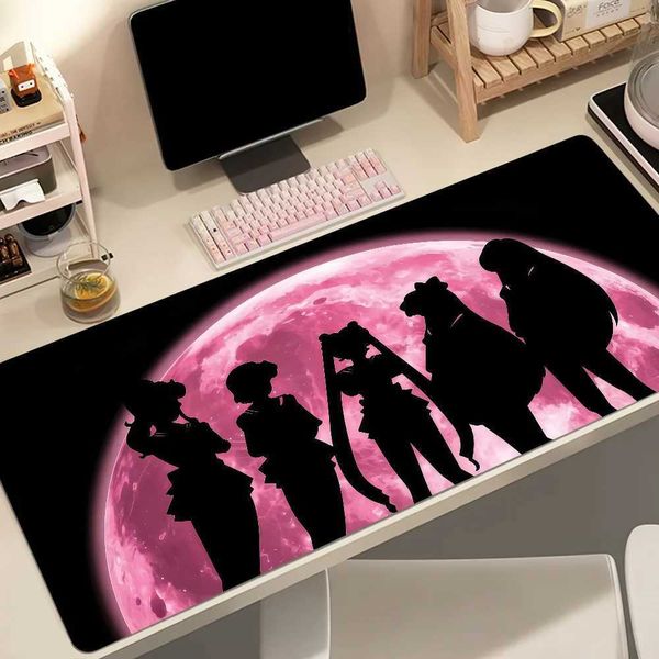 Anime P-Pretty Soldier Sailor Moon Mouse Pad Large Non-slip Lockedge Desktop Computer Desk Mat Keyboard Office Gamer Student Q260905