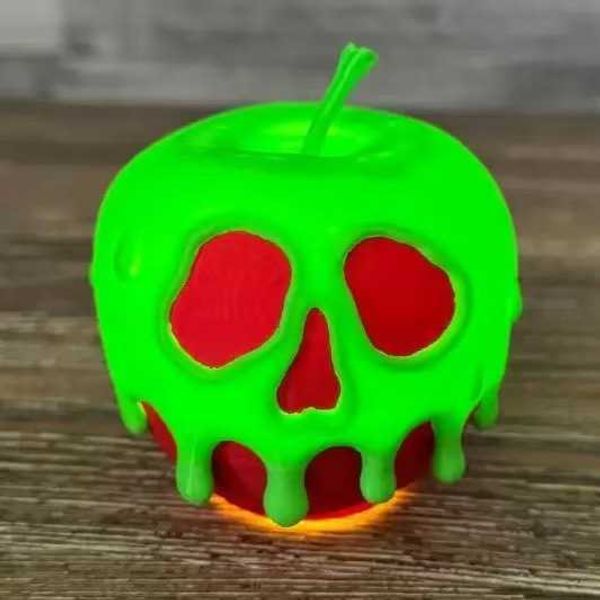 Skull Apple Party Atmosphere Props Poison Candy Light T260919