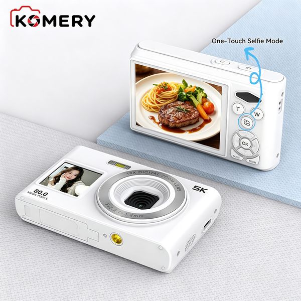 Dual-screen Selfie Portable Digital camera 5K 80MP beauty filters HD Image quality Life photographer Wi-Fi enabled 26Y0919