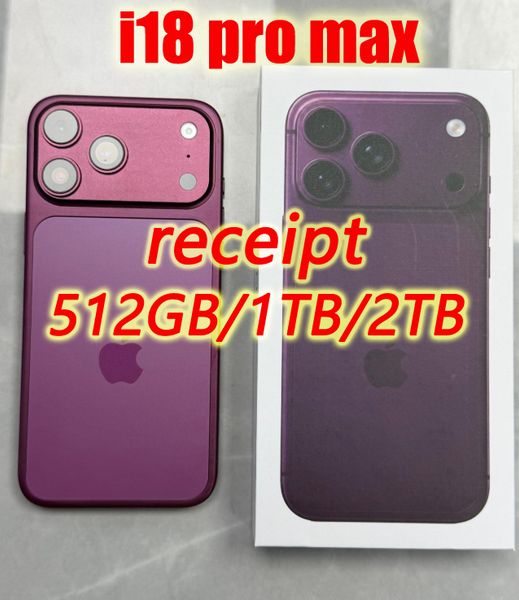 US stock 1TB/2TB Unlocked iPhone 18 Pro Max 5G 6.9inch Screen Dual SIM Card HD Display GPS wireless charging face recognition USB-C 3.0 Cell phones with Oringal sealed box