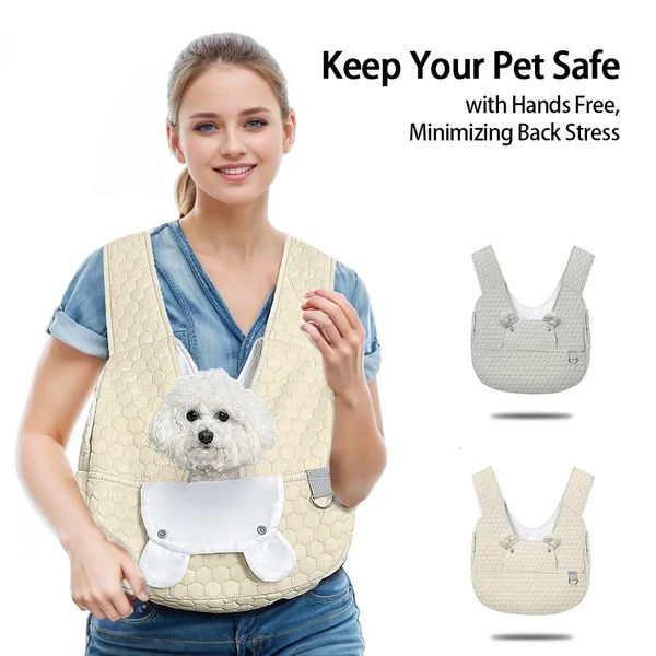 Pet carriers Backpack Adjustable Front Cat Dog Travel Bag for Small Dogs Cats Camping Hiking Traveling 260920