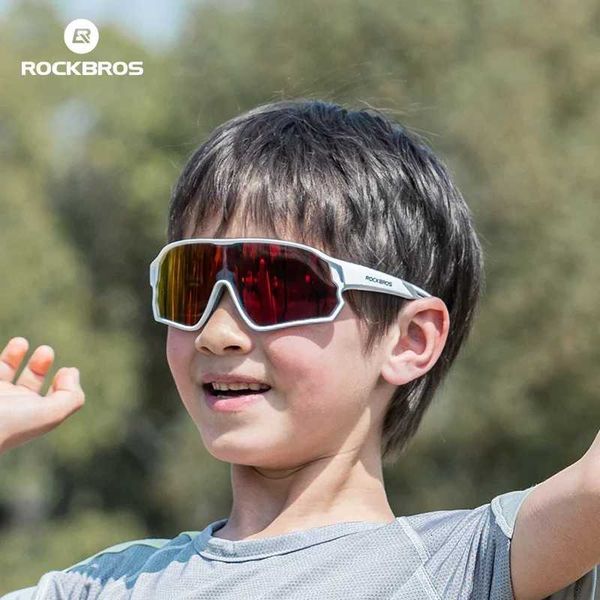 Girls Outdoor Sunglasses Eyewear ROCKBROS Boys Polarized Photochromic Goggles Children Out Sports Riding UV Radiation Protection Eyeglasses N260924
