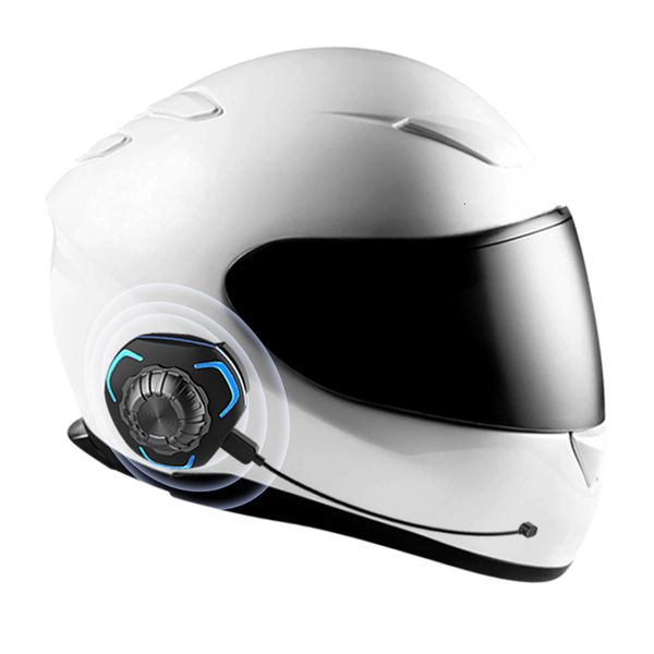 Half Full Face Motorcycle TWS Bone Conduction Helmet Headset