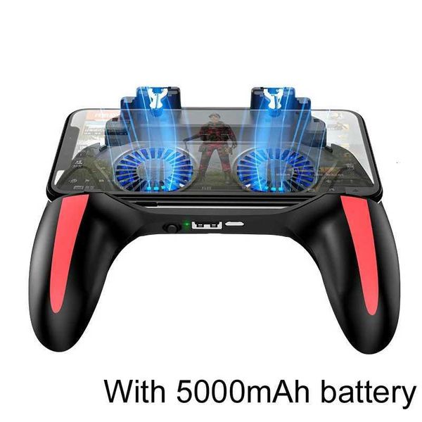 Game Controllers Joysticks H10 Gaming Handheld Grip Game Controller Joystick Gamepad For Pubg Trigger Cooling Fan Cooler Phone 5000mAh Battery/USB Powered H260927