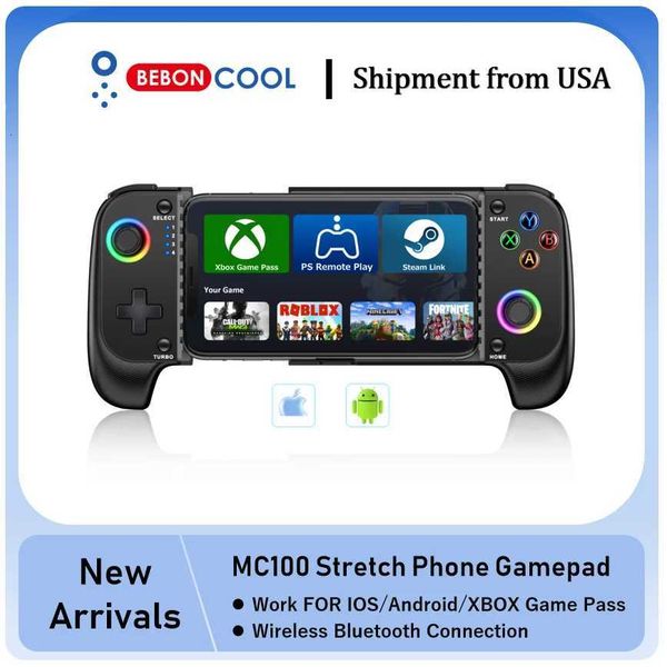 Game Controllers Joysticks BEBONCOOL MC100 Gamepad Telescopic For IOS Android PUBG COD Stretch Wireless Phone Game Controller Joystick H260927
