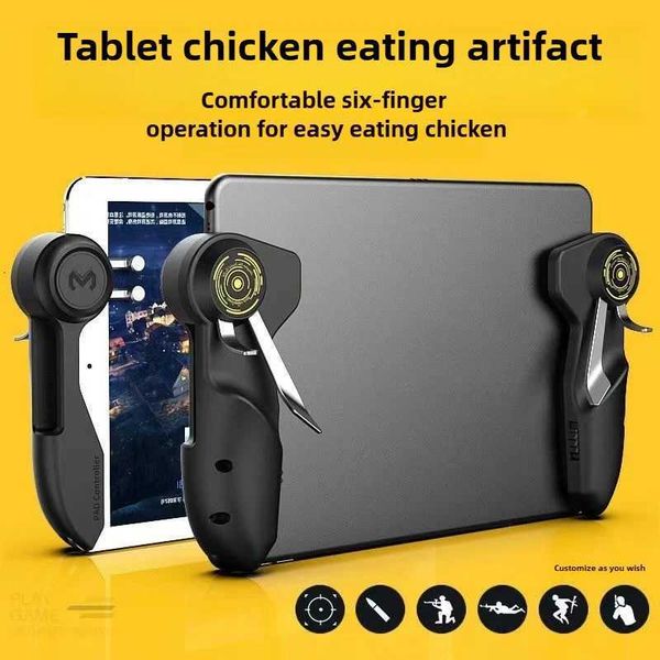 Game Controllers Joysticks MEMO AK-PAD6K 6 Finger Mobile PUBG Game Controller for IPad Tablet Gamepad Joystick Controller L1R1 Aim Shoot Gaming Accessories H260927