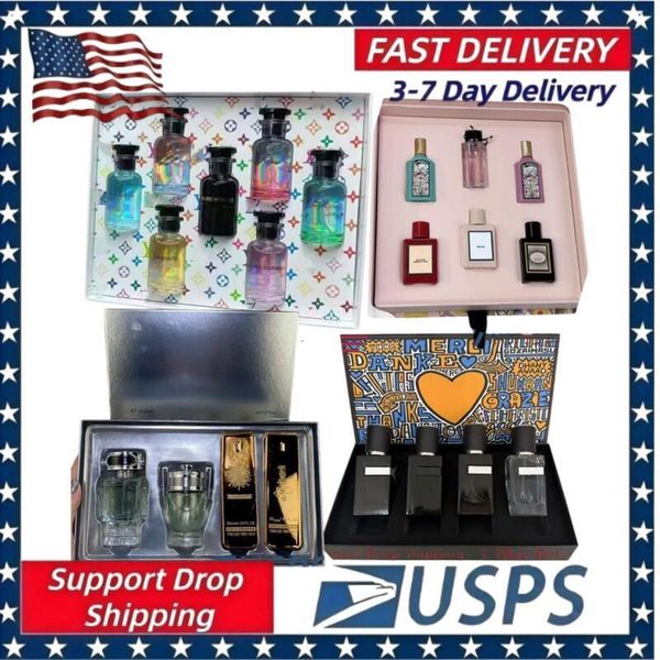 perfume set mini gift box women high quality men cologne smell good lasting body spray holiday Christmas
