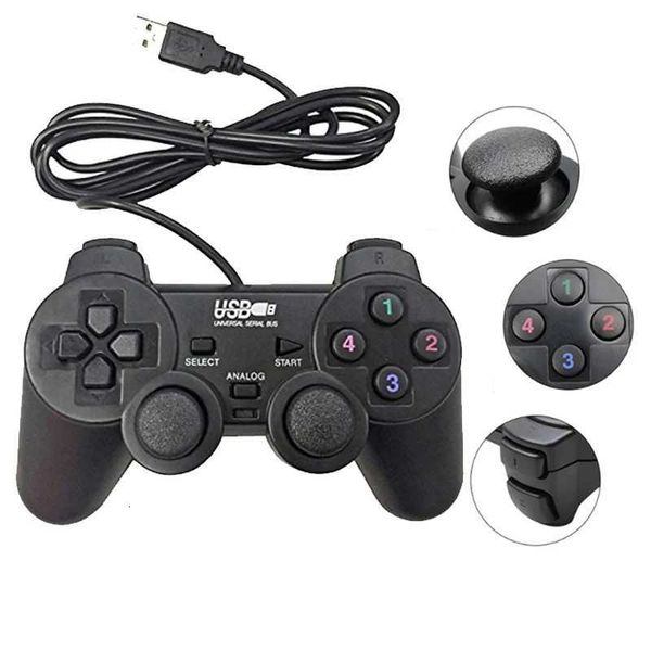 Game Controllers Joysticks Wired Gamepad Controller for Joystick for 2 Vibration Shock Joypad Wired USB PC Control WinXP/Win7/Win8/Win10 For PC H260927