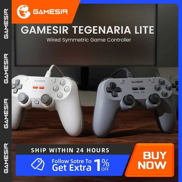 Game Controllers Joysticks GameSir Tegenaria Lite T3 Lite Wired Game Controller With Hall Effect Sticks 1000Hz Polling Rate Retro Design for PC Switch IOS H260927