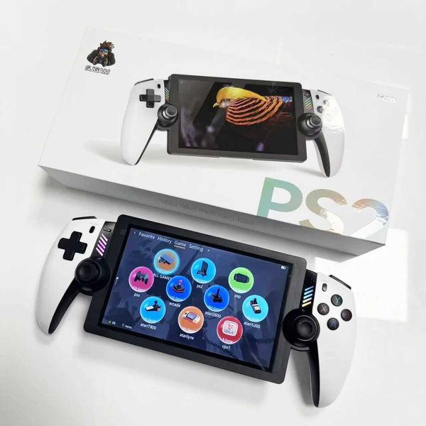 Game Controllers Joysticks M28 handheld game console 7.1 Inch I Screen supports large-scale 2 games 3D dual joystick God of War 20000 games with Stand H260927