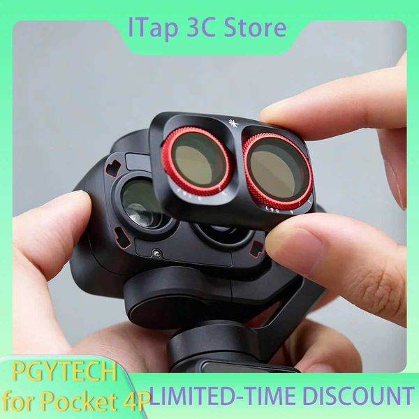 PGYTECH for DJI Osmo Pocket 4P Magnetic Filter Kit CPL 1/4 Black Mist VND Optical Glass Filter Cinematic Vlog Camera Accessories S260928ZPKP