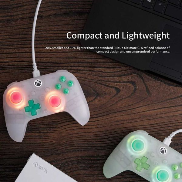 Game Controllers Joysticks 8BitDo Ultimate Mini Wired Controller for Xbox Gamepad with RGB Lighting Fire Ring for Xbox Series X|S Xbox One Windows 10/11 H260927