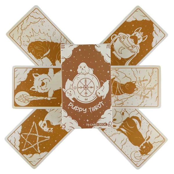 Card Games High-Quality Puppy Tarot Leisure Entertainment Family Gatherings 78 Deck X260928