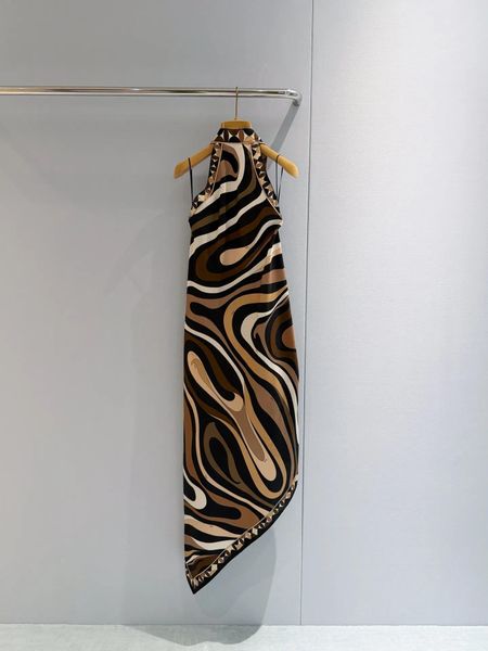 spring dress for woman wedding guest silk halter sleeveless midi designer dresses summer women