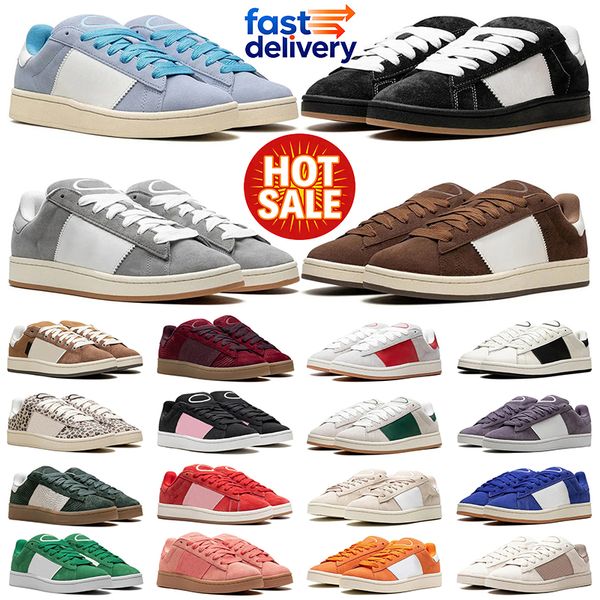 

Free shipping men women with box designer shoes flat sneakers mens trainers Black White Blue Red Pink Green Brown Grey suede leather, # 2