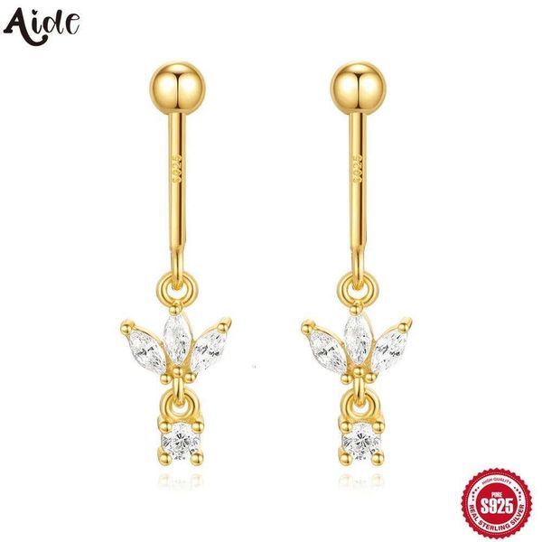 Aide 1pc 925 Sterling Silver Thread Labret Ear Cliff Cartilage Tragus Helix Stud Earring Lobe Piercing Upper Earrings Jewe