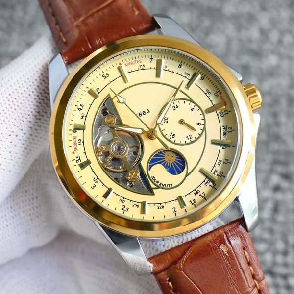 

Casual Business Men's Watch Multifunctional Mechanical Chronograph Movement Mineral Super Blue Light Mirror Exquisite Quality Fashion Choice waterproof watch, Silver