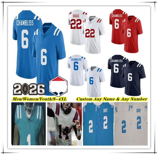 

Trinidad Chambliss OleMiss Football Jersey College Jaxson Dart Kewan Lacy Harrison Wallace III De'Zhaun Stribling Deuce Alexander TJ Dottery Wydett Williams Jr. 5XL, Men navy style