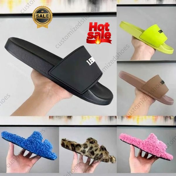 

slippers slides mens designer slides sandals Fashion slipper sliders Paris slides sandals slippers for men women Hot Designer unisex Pool beach With box Size 35-46, Red