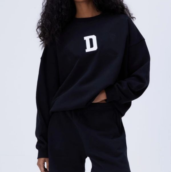 

high quality loose embroideried black cotton navy round neck sweatshirts for men and women oversized pullover loose jumpers sport tops, Grey green letters