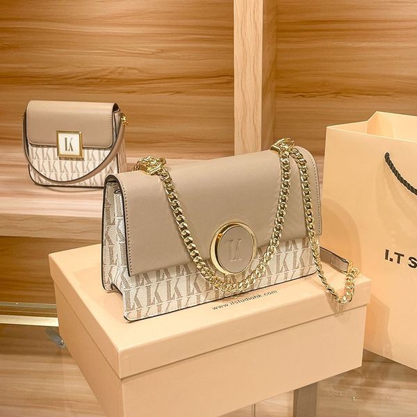 

LORDLY KNACK designer bag light luxury genuine leather flap bag versatile high-quality vintage fashion large capacity handbag for woman, Color 1