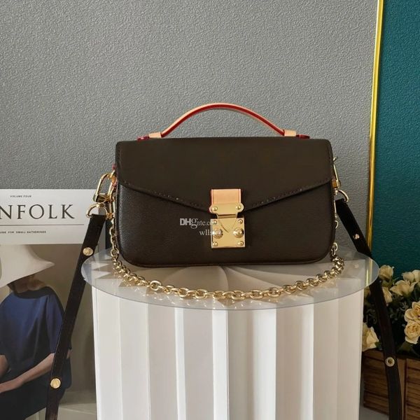 

Fashion Designe Luxury Bag Shoulder Bags Chain Bag Messenger Crossbody Genuine Leather letters Handbag Tote flowers Purse Pouch with serial number LB289, Red