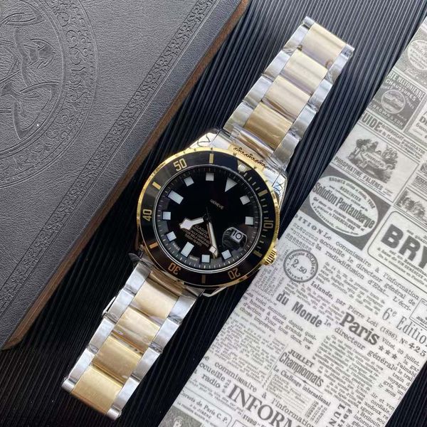 

Stainless Steel Bracelet Men's Premium Watch, Classic Three-Hand, Automatic Mechanical Movement, Mineral Super Hard Glass, Orange