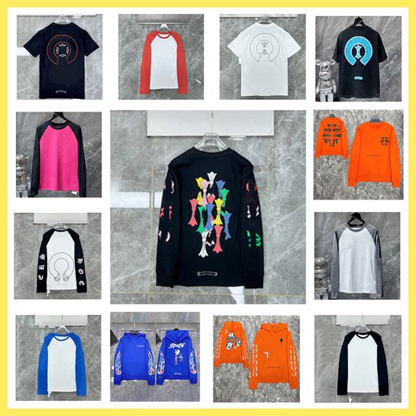 

26ss designer chrome hoodie mens Chrome t shirts hoodies womens High Quality jumper sweatshirt women sweaters jumpers men cotton pullover embroidery letter us -xl, Color49