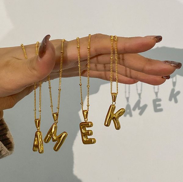 European and American Style Stainless Letter Pendant High-end Clavicle Chain Titanium Steel Jewelry Cross-border Necklace