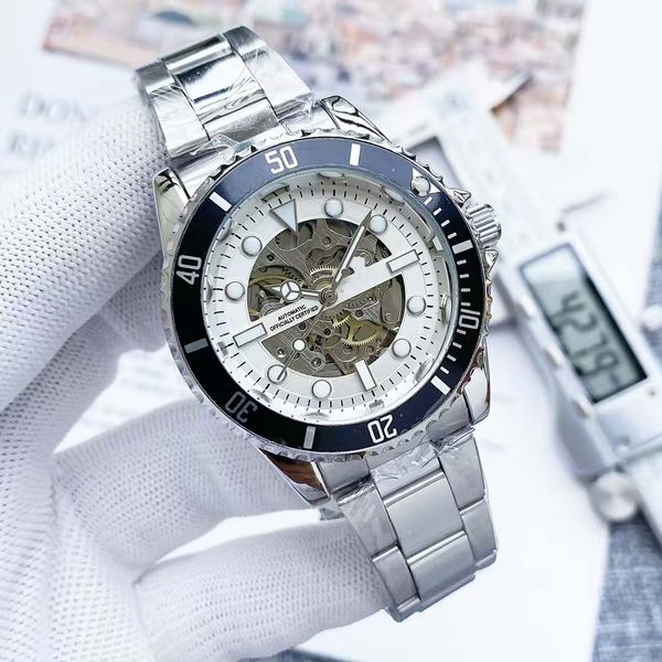 

Mechanical Rhythm in Sight: Men's Watch, Symphony of Transparent Hollow Design and Mineral Super Strong Glass Mirror, Gray