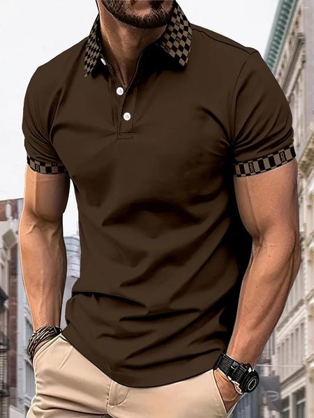 Men's Polos The 2026 Summer Short-sleeved POLO Shirt Features A Casual Fashionable And Comfortable 3D Polka Dot Pattern Print