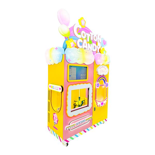 

Touch Screen Cotton Candy Vending Machine - Automatic Commercial Spinning Machine