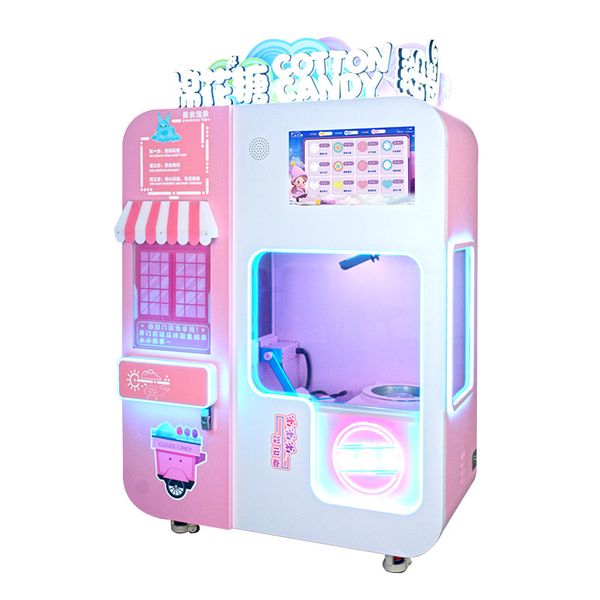 

Full Automatic Mall Cotton Candy Making Machine Commercial Floss Flower Vending