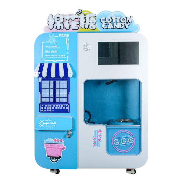 

2025 New Design Automatic Cotton Candy Robot Electric Sugar Cotton Candy Floss Vending Machine