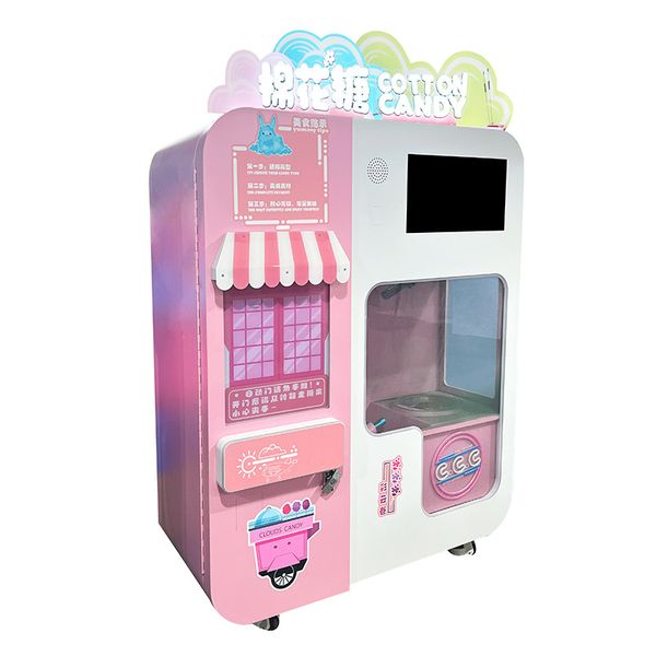 

Automatic Commercial Cotton Candy Vending Machine Single Cabinet Automatic Marshmallow