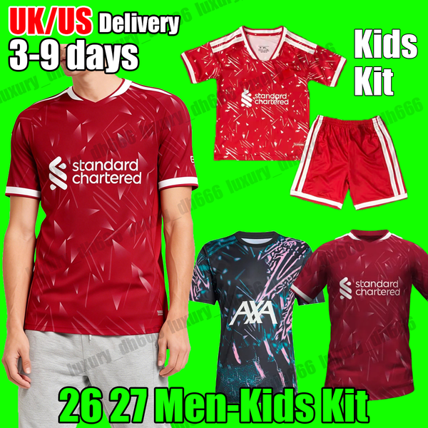 

SALAH ISAK lIVeRpOol 26 27 kids soccer jersey Wirtz MAC ALLISTER Kerkez GAKPO DARWIN SZOBOSZLAI 2026 lfc football jerseys training kit football shirt Top men kids kit, 26 27 home adult