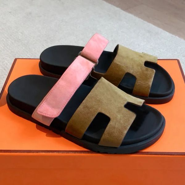 

Designer slide Women's Sandals Slippers Fashion Floral Slippers Leather and Rubber Flats slides Sandals Summer Beach lightweight Shoes Bottoms Slip, Color 25