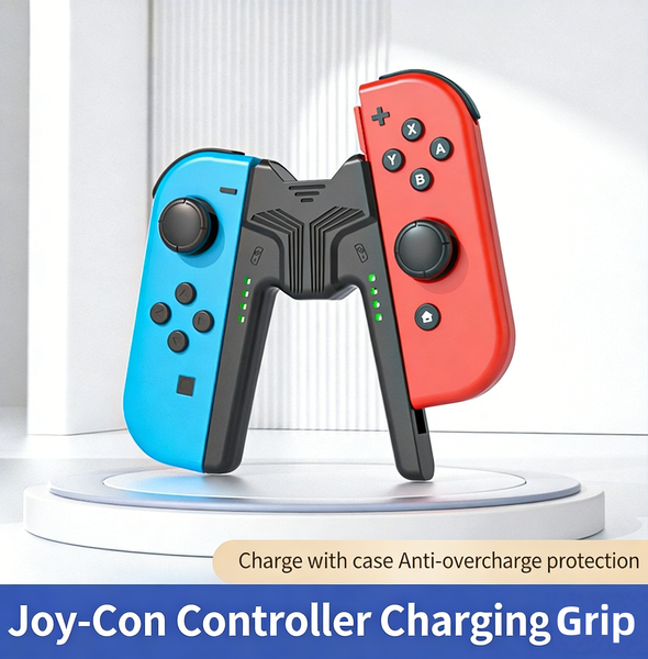 Portable Charging Grip for Nintendo Switch OLED & Joy-Con, Rechargeable Handheld Controller