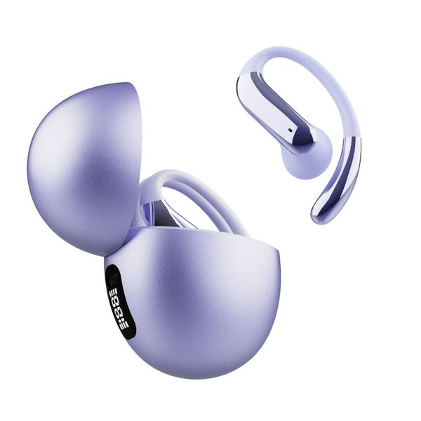 Ear Buds Wireless Earbuds Bluetooth Headphones with 40H Playtime LED Display Case, Over-Ear Hook with Mic, Stereo Sound, Sports Earphones for Running Workout Sky