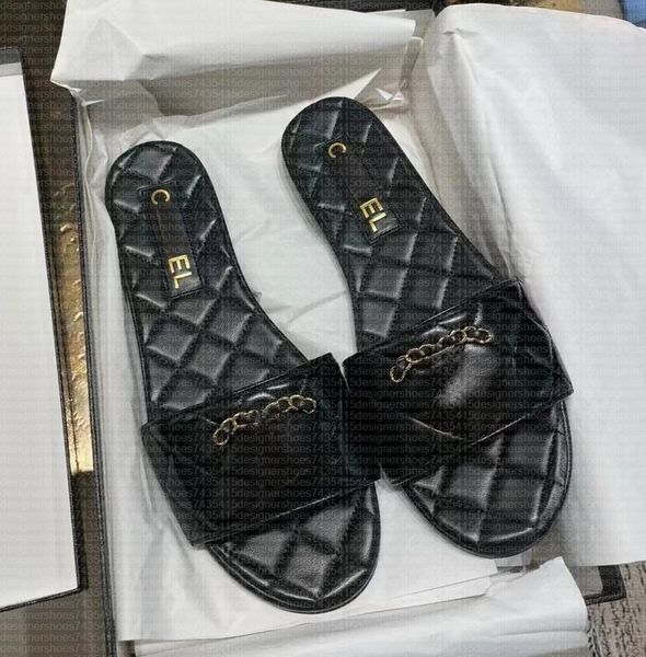 

Women's Designer Shoes, Luxury Shoes, High-Quality Slippers, Beach Travel Shoes, Summer Leather Sandals, Sports Shoes, Platform Slippers, Diamond Chain Embellished, Color 5