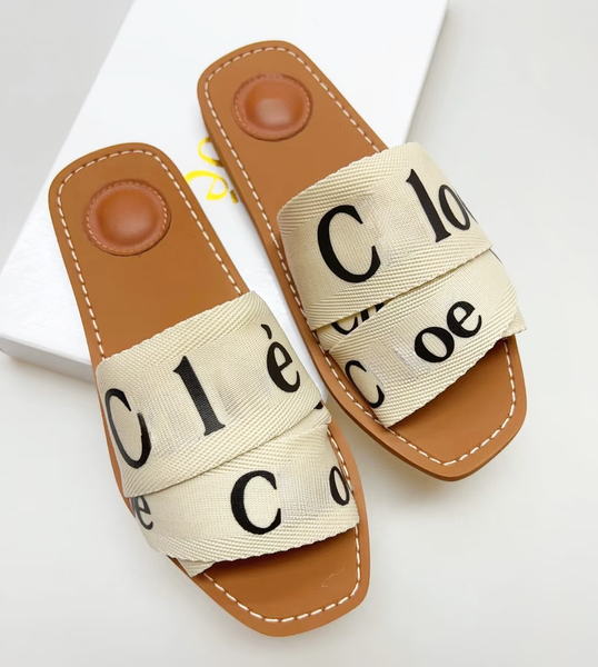 

Luxury Sandals Designer Shoes High quality Flat Slides Designer Canvas Slippers Womens sandal sandale shoes casual bottom summer flat flip flops women High quality, Color 7