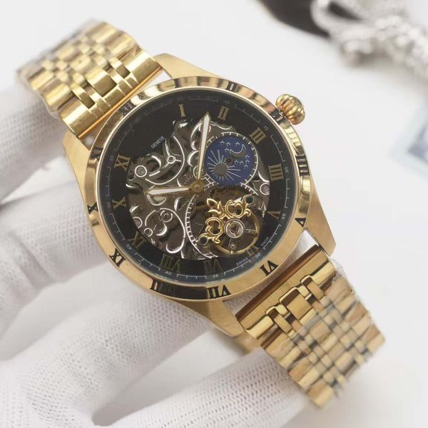 

Premium Men's Watch, Luxury Automatic Mechanical Movement, Stainless Steel Strap, Mineral Scratch-Resistant Glass, Elegant Style, Superior Quality, Blue