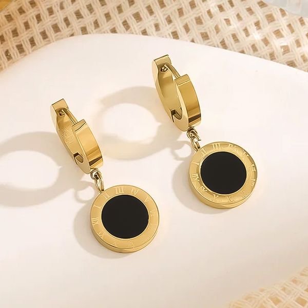 

Designer Earrings Designer Earrings for Women Roman Numeral Earring Gold Drop Dangle Earrings Luxury Jewlery Designer for Women Elegant Timeless Sparkling Gift