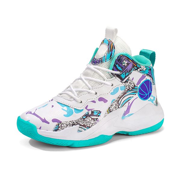 

kids designer sneakers hightop unisex basketball shoes men women cushioning sneakers portable breathable noslip outdoor sports shoes, Blue