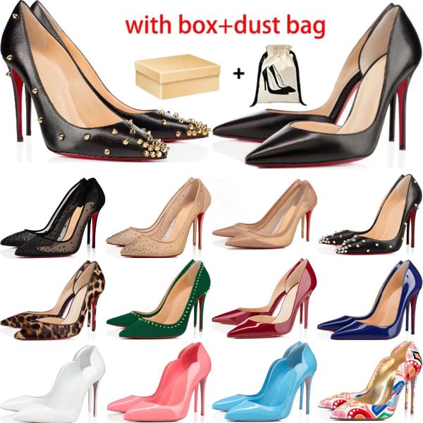 

red bottom heels Designer heels Women High Shoes Red Soled Peep Toe Sandals 6cm 8cm 10cm 12cm Heels Nude Black Patent Leather Pumps Summer hollow breathable AA++, Blue