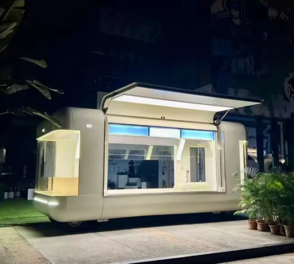 

Remorque Foodtruck Mobile Bar Pizza Churros Taco Crepe Bubble Boba Milk Tea Coffee Slush Fast Food Truck Trailer, Clear